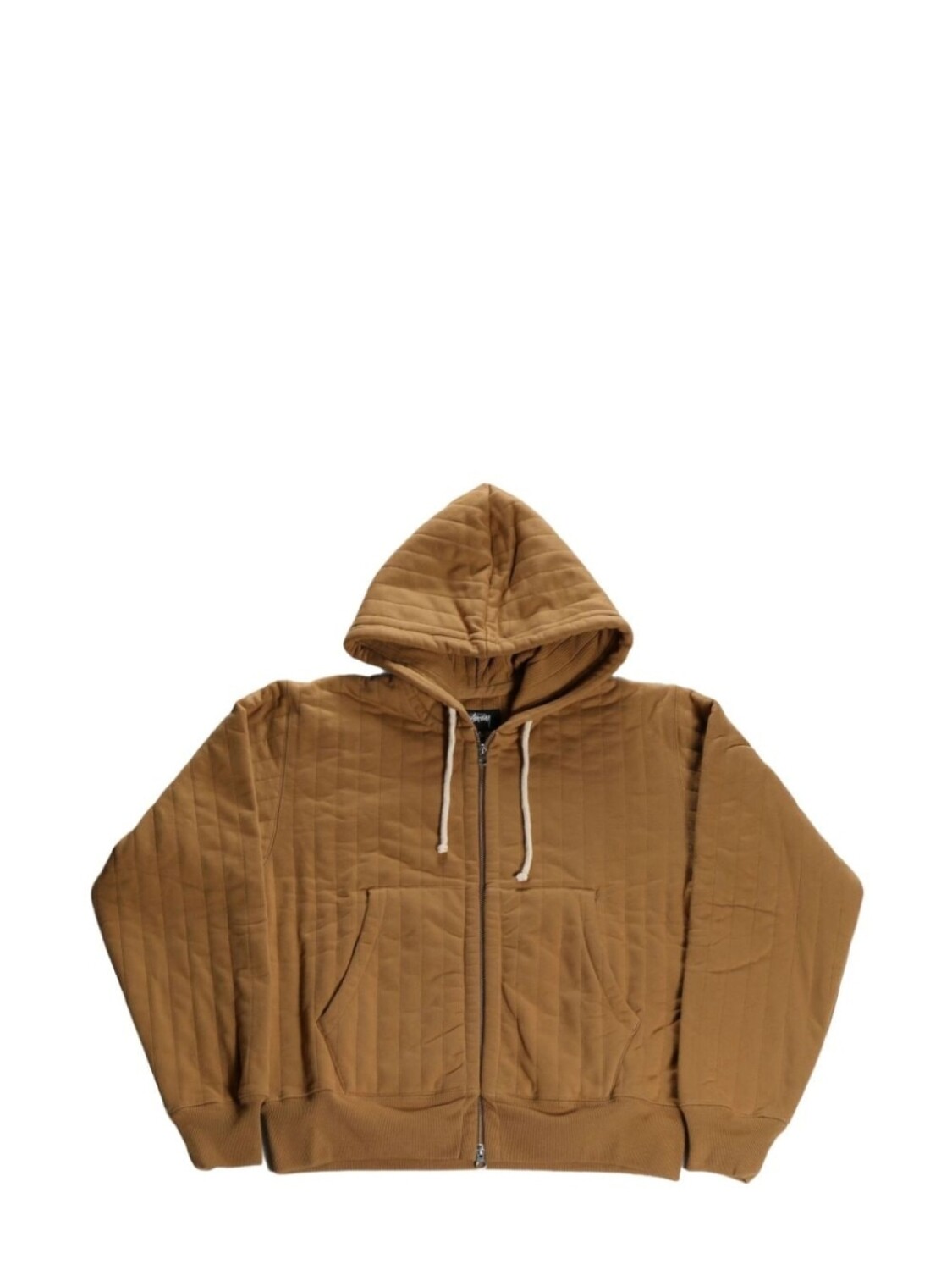 

Стеганая толстовка с капюшоном на молнии от Stüssy, коричневый