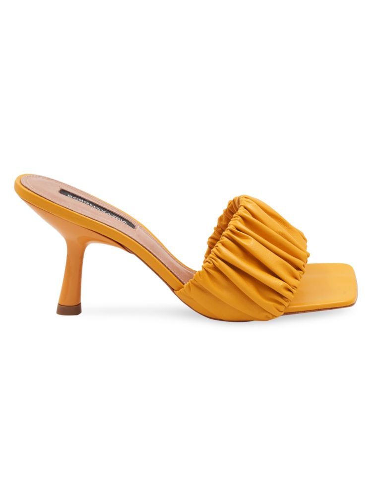 цена Кожаные сандалии Dallas с мятостью Bcbgmaxazria, цвет Tuscany Yellow