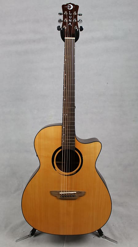 цена Акустическая гитара Luna WABI SABI Grand Concert Solid Top Acoustic Electric