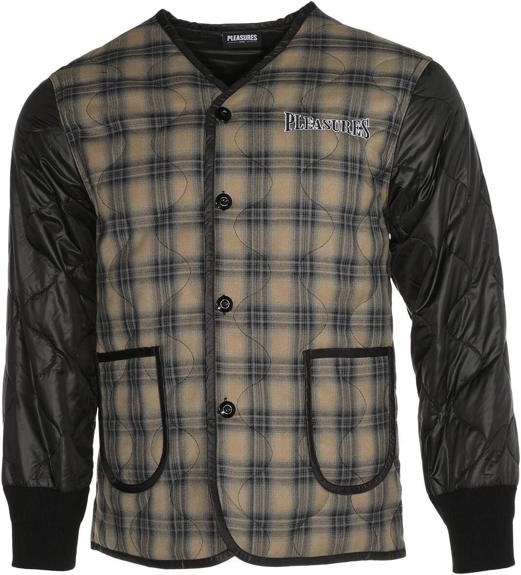 

Куртка Bowery Plaid Liner Jacket Pleasures, цвет Olive