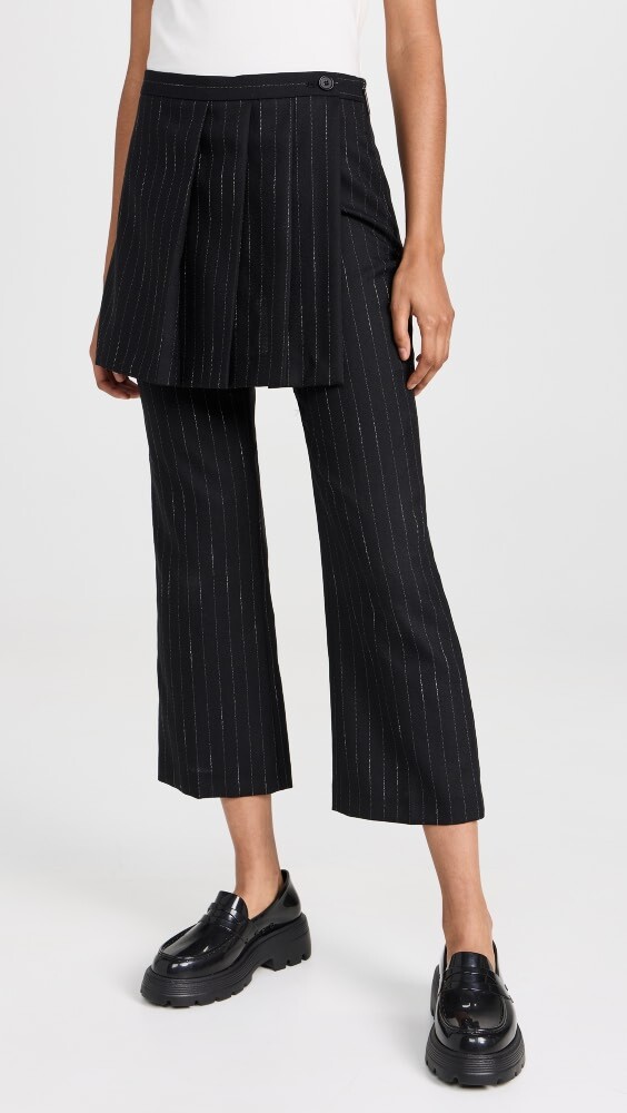 

Брюки MSGM Pinstripe Skirted, черный