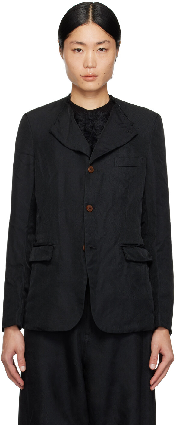 

Черный пиджак с деконструированным воротником Comme Des Garcons
