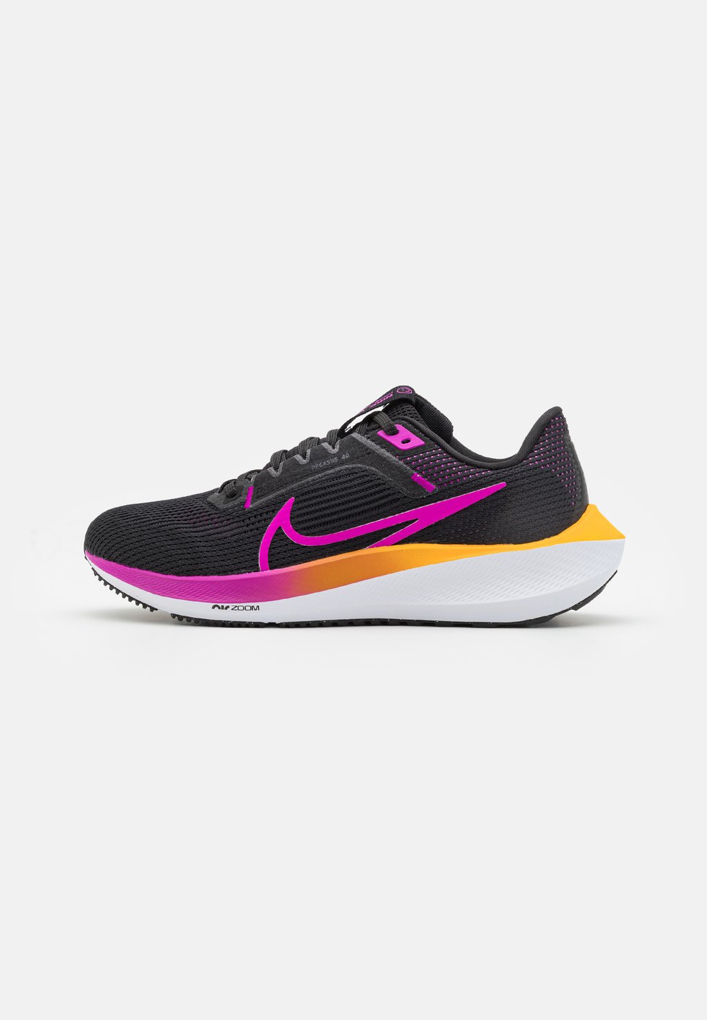 Нейтральные кроссовки AIR ZOOM PEGASUS 40 Nike, цвет black/hyper violet/laser orange/white/anthracite/reflective silver