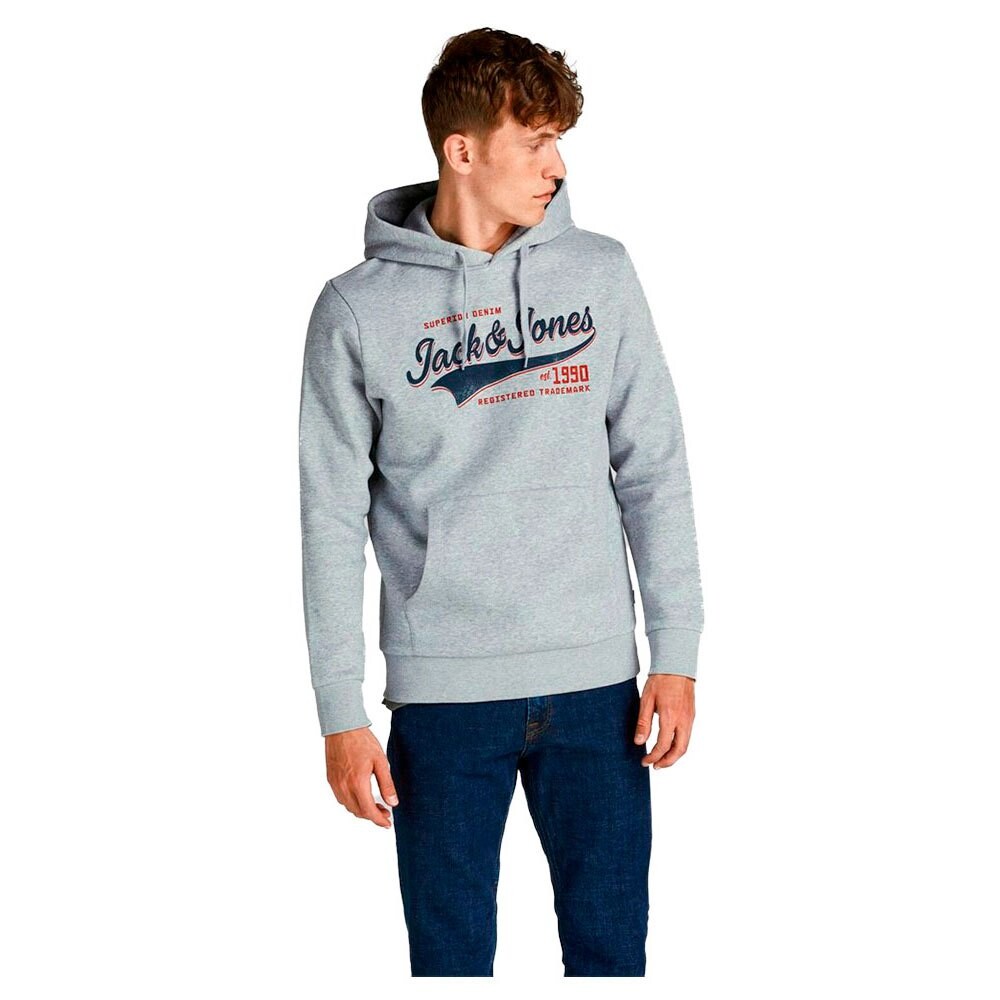 

Толстовка Jack & Jones Hooded Logo, серый