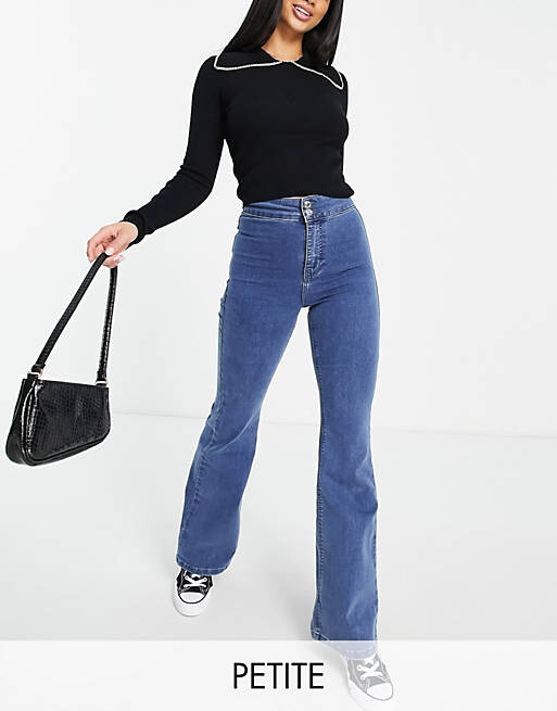 

Синие расклешенные джинсы Topshop Petite Joni