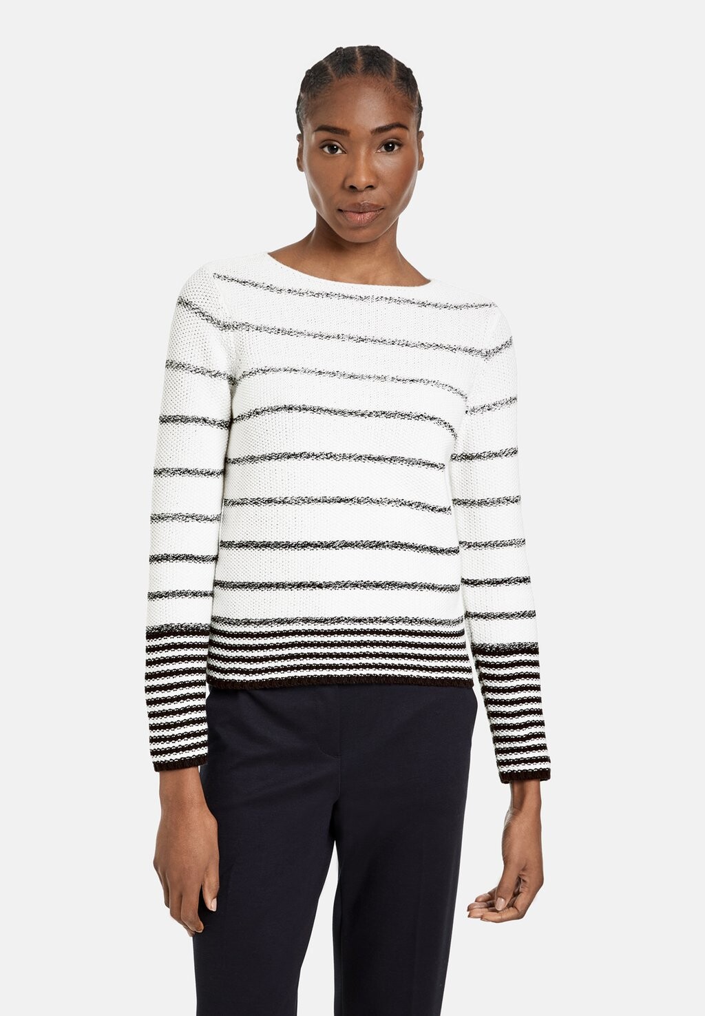 

Вязаный свитер RUNDHALS Gerry Weber, цвет ecru weiss blau ringel