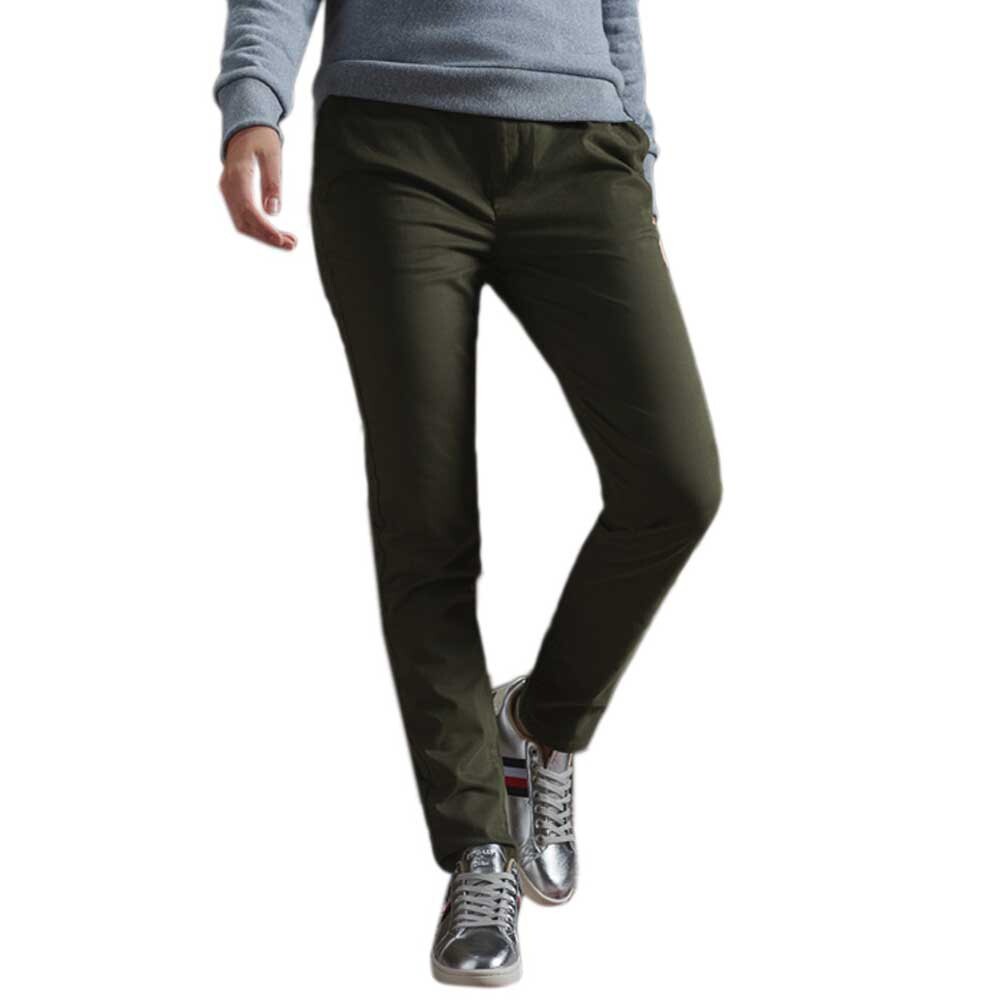 

Брюки Superdry Slim Chino, коричневый