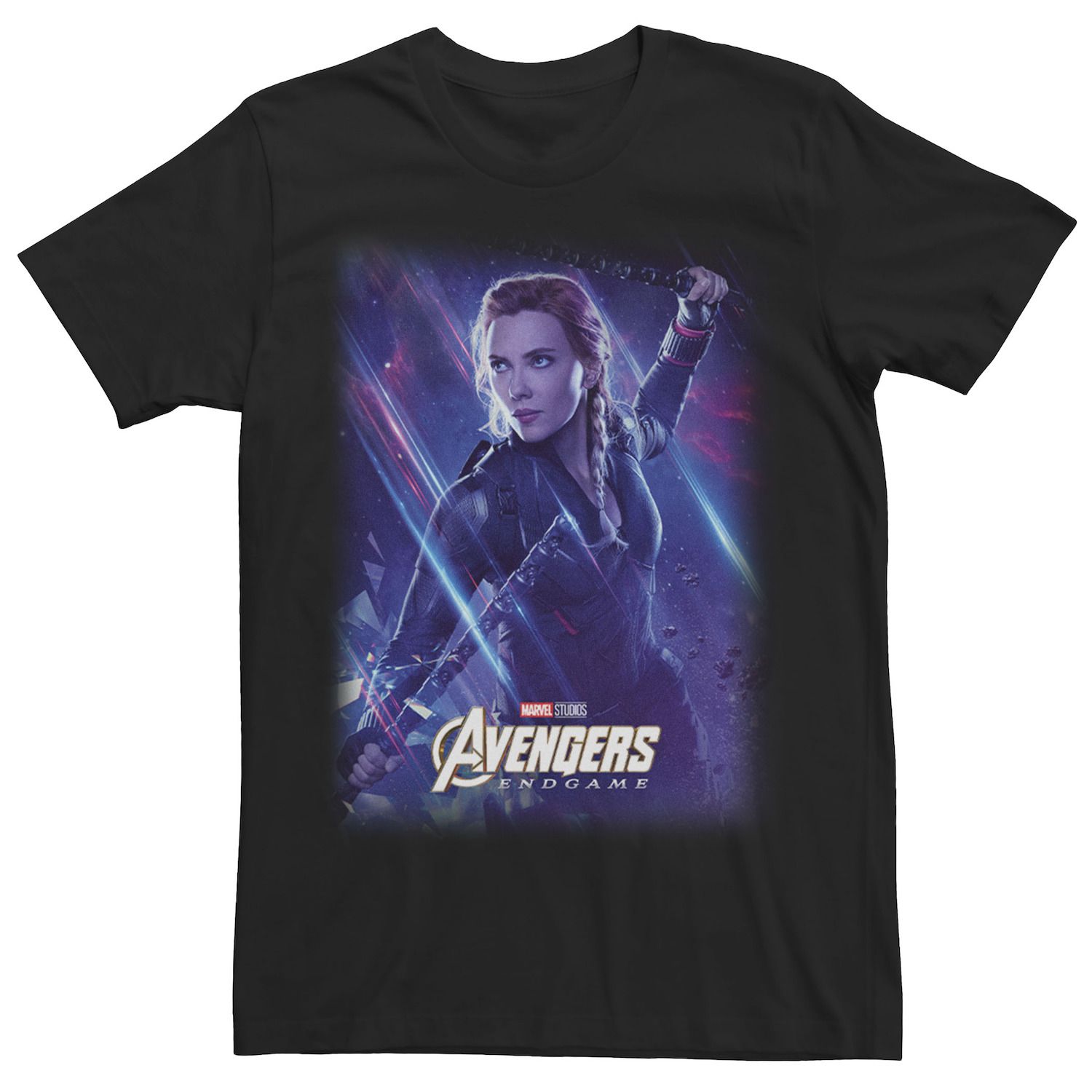 цена Мужская футболка с плакатом «Мстители: Финал» «Черная вдова» и галактическим плакатом Marvel
