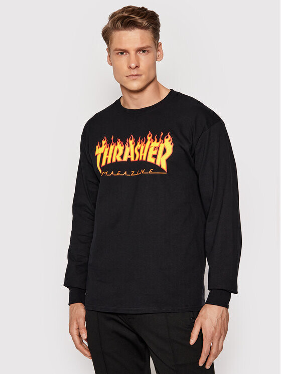 

Классический крой с длинными рукавами Thrasher, черный
