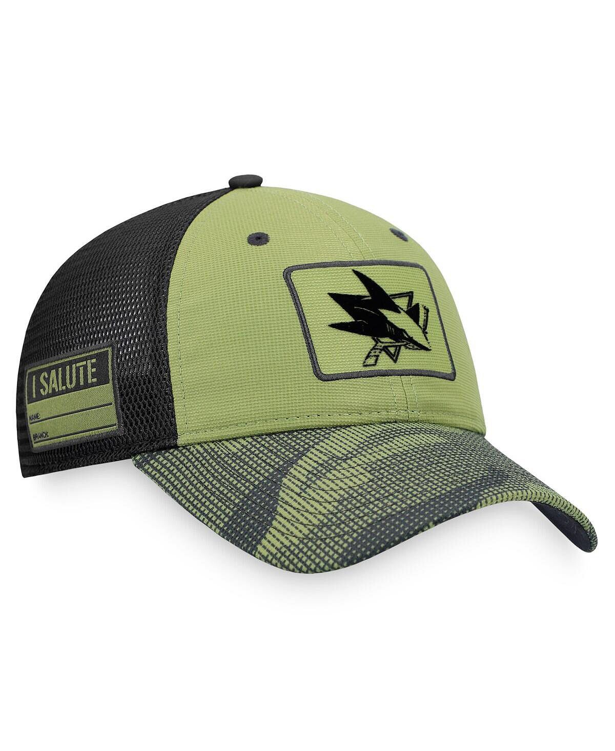 

Мужская кепка Snapback с камуфляжем и черным камуфляжем San Jose Sharks Military Appreciation Snapback Fanatics