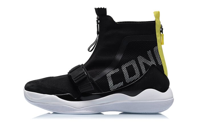 

LINING CF Tracing Vintage Basketball Shoes Men High-top Black/white