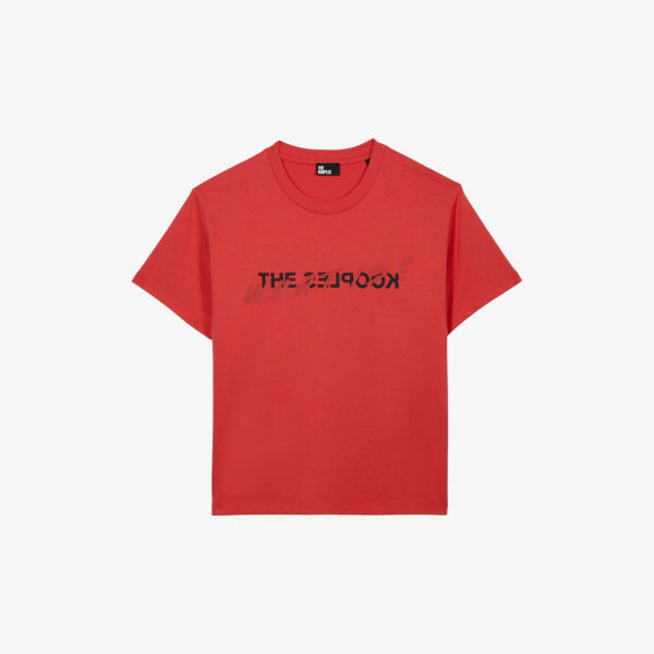 

Хлопковая футболка с графическим принтом и короткими рукавами The Kooples, красный