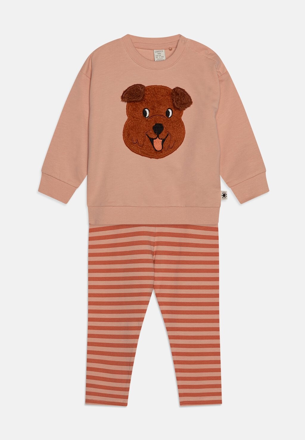 Толстовка DOG SET Lindex, цвет light dusty pink