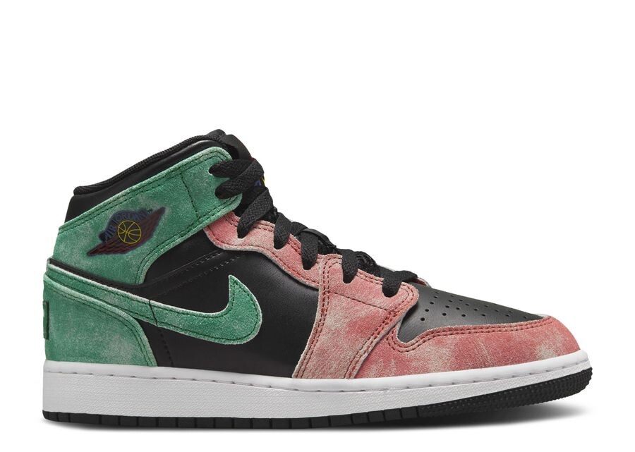 

Кроссовки Air Jordan Jordan 1 Mid Se Gs 'Mj'S Playground', черный