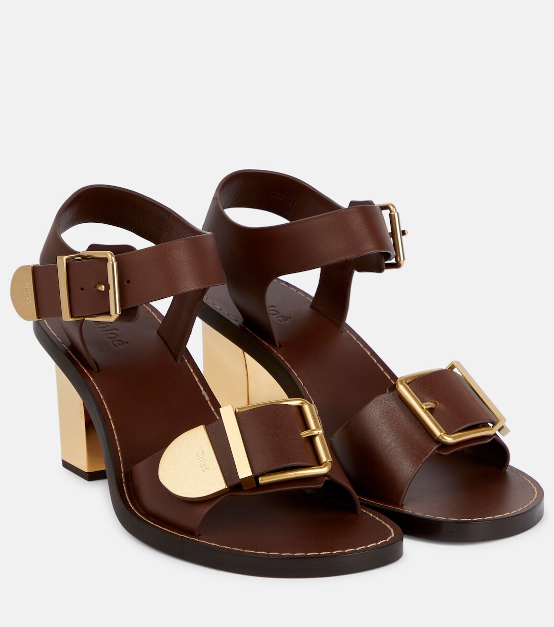 

Босоножки Rebecca из кожи Chloé, коричневый