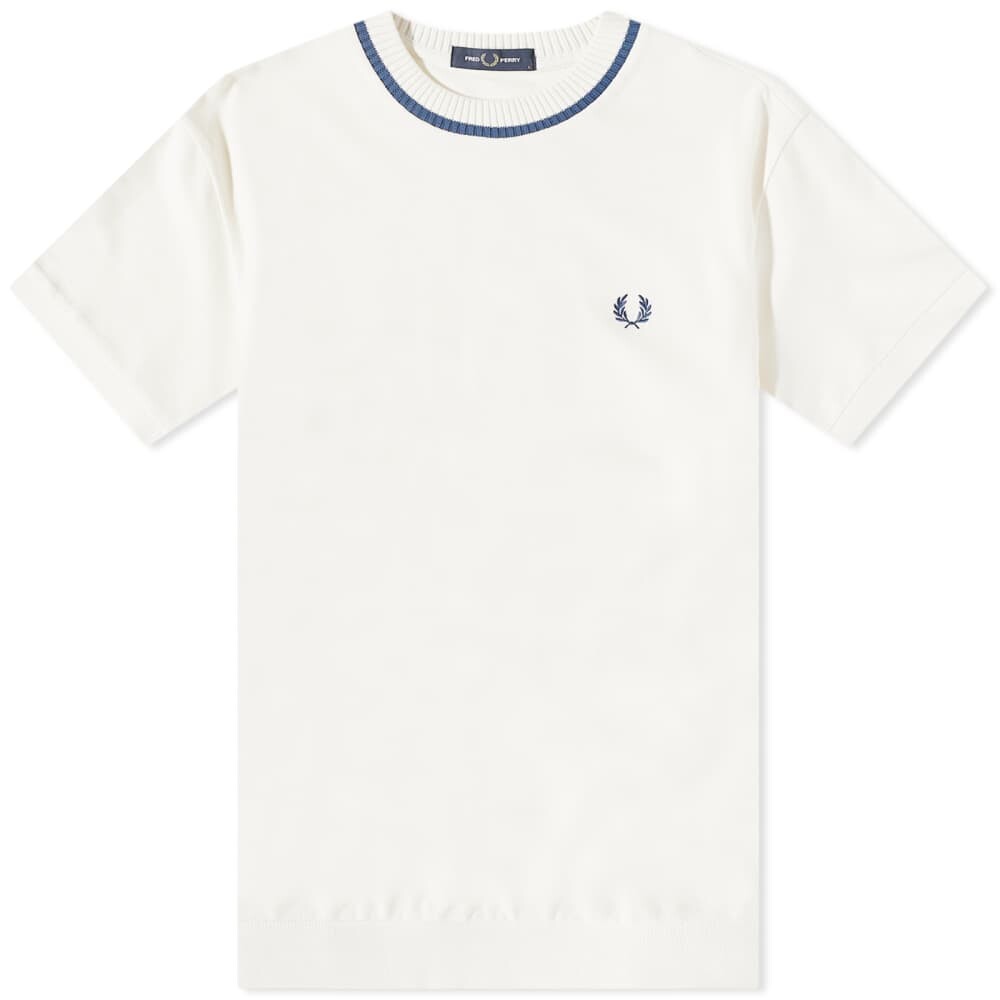 

Футболка из пике с круглым вырезом Fred Perry, экрю
