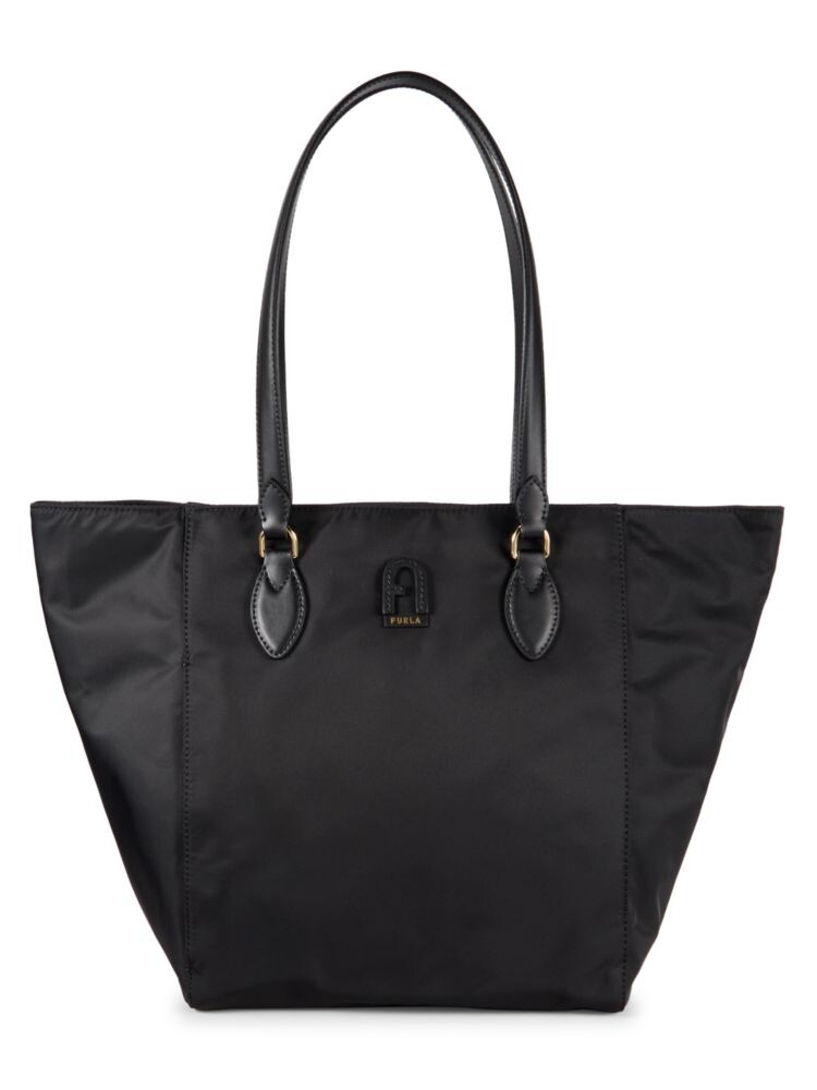

Кожаная сумка-тоут с логотипом Furla, цвет Nero