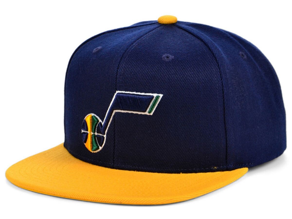 

Двухцветная классическая бейсболка Utah Jazz Snapback Mitchell & Ness