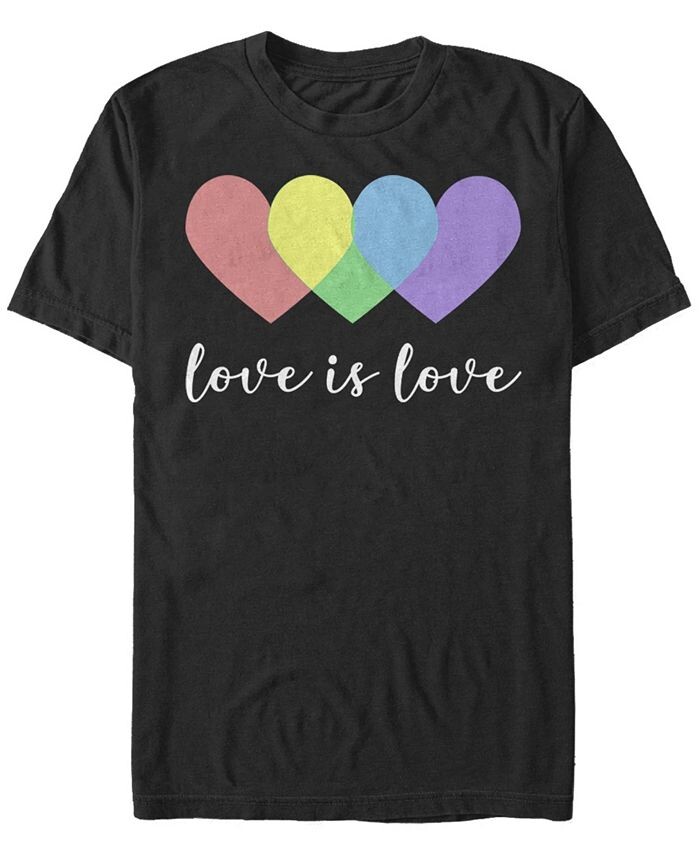 

Мужская футболка Love is Love с коротким рукавом и круглым вырезом Fifth Sun, черный