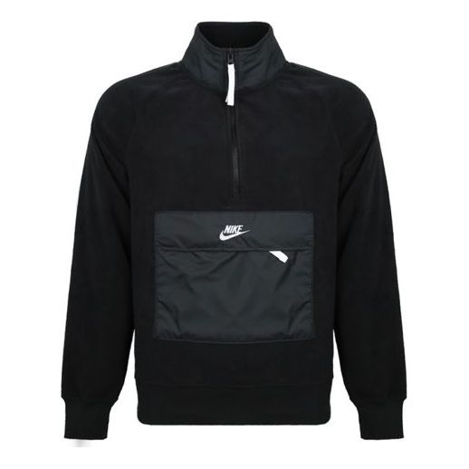Толстовка Nike Half Zipper Stand Collar Sports Pullover Black, черный