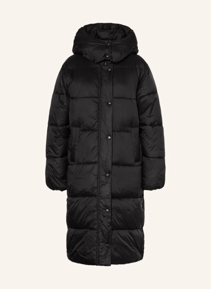 

Стеганое пальто вив Gina Tricot, черный