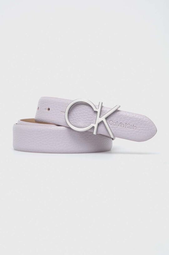 

Кожаный ремень Calvin Klein, фиолетовый