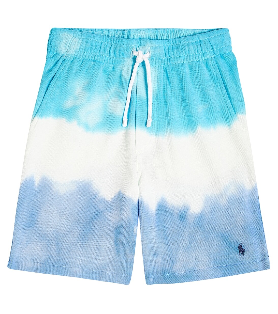 

Флисовые шорты из смесового хлопка с принтом тай-дай Polo Ralph Lauren, синий