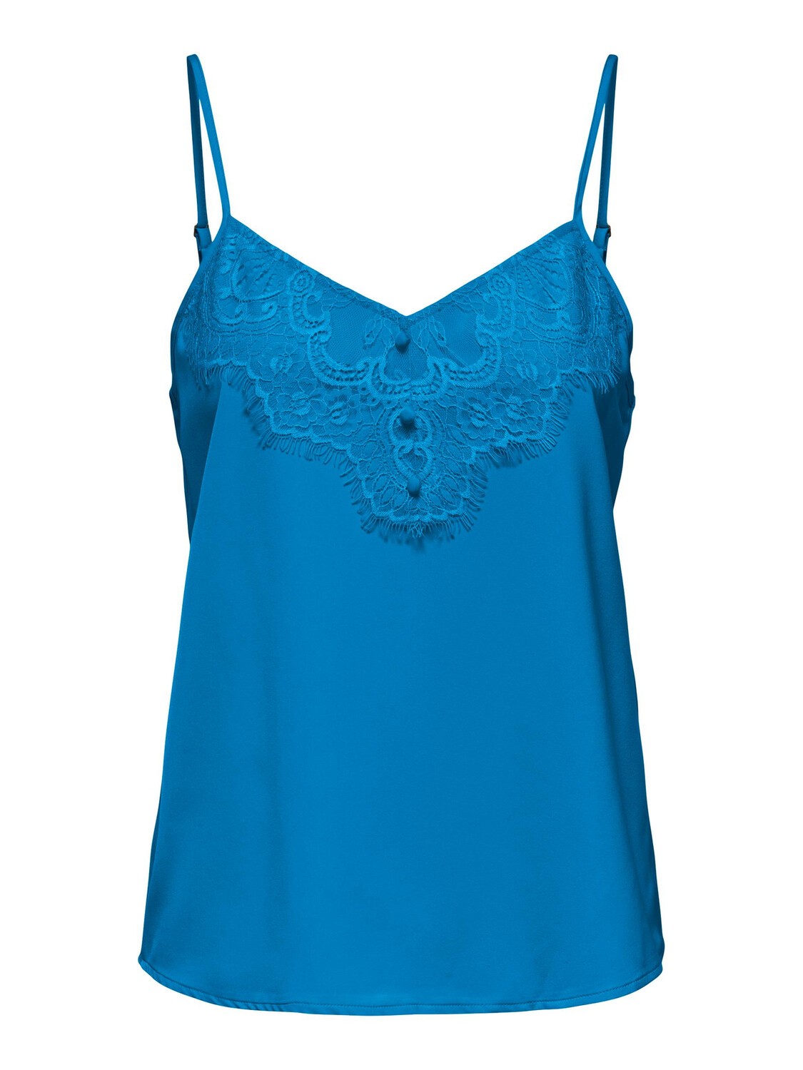 

Топ JACQUELINE de YONG Elegantes Spitzen Ärmelloses Party Shirt JDYSISI, синий