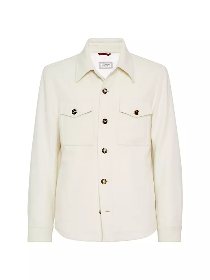 

Легкая водостойкая кашемировая рубашка Brunello Cucinelli, цвет off white