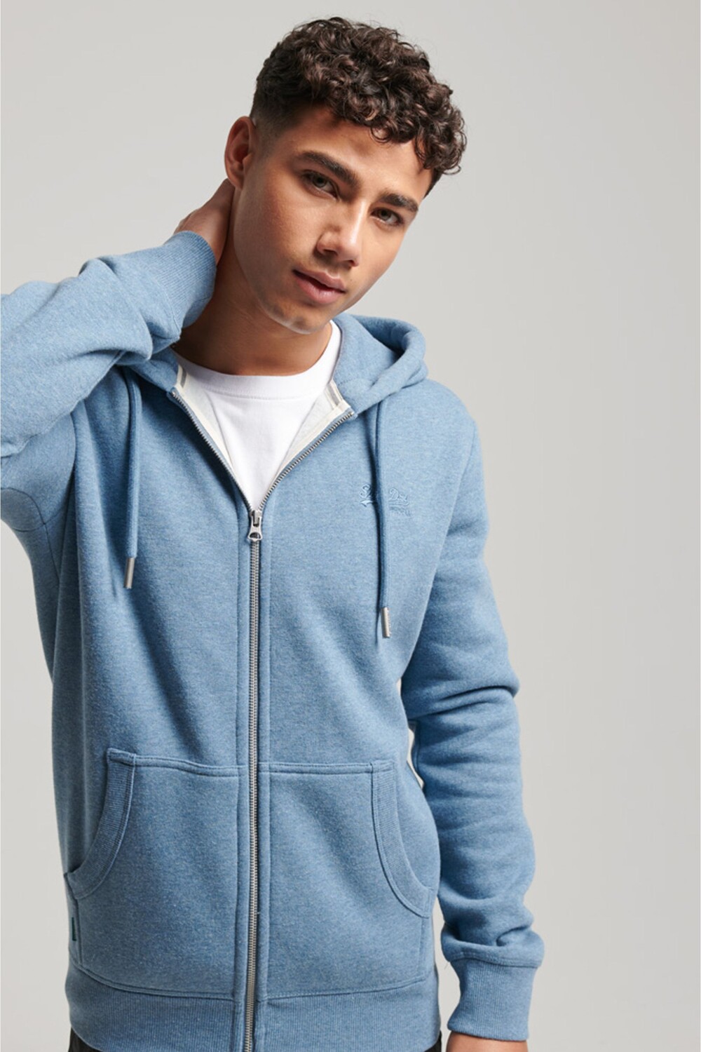 

Толстовка на молнии и вышитым логотипом Vintage Superdry, синий