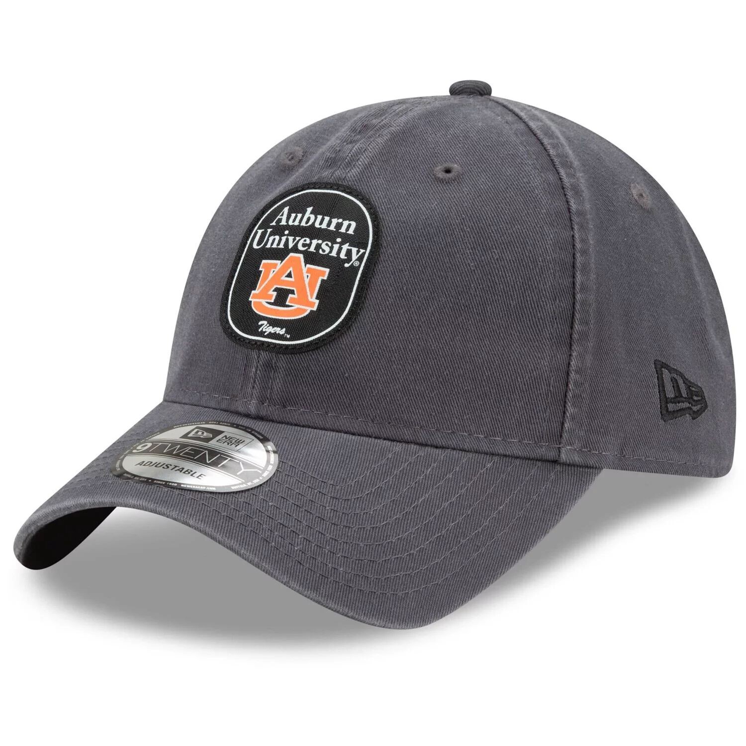 

Мужская регулируемая шляпа New Era Charcoal Auburn Tigers Understated 9TWENTY