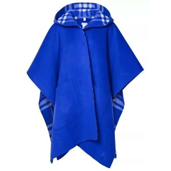 

Пальто cashmere cape Burberry, синий