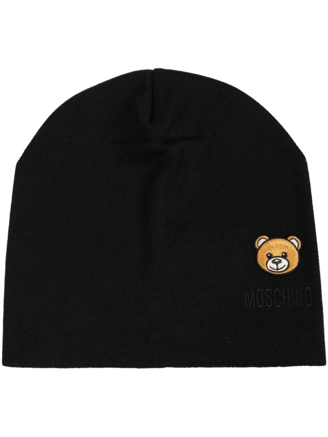 

Moschino шапочка-бини с плюшевым мишкой, черный