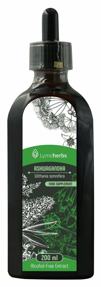 

Lymeherbs, Ашваганда безалкогольная настойка, БАД, 200мл