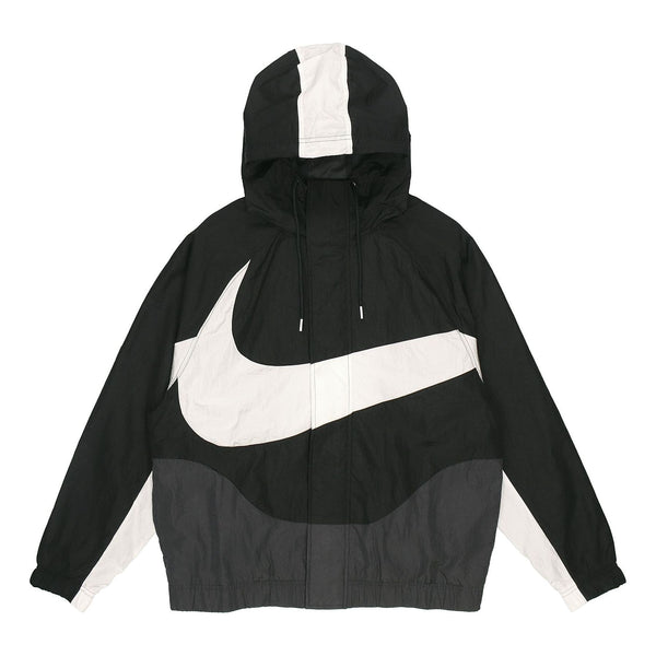 Куртка Men's Nike Sportswear Swoosh Hooded Woven Large Logo Jacket Autumn Black, черный куртка nike swoosh warm lamb s jacket autumn asia edition black cu6559 010 черный