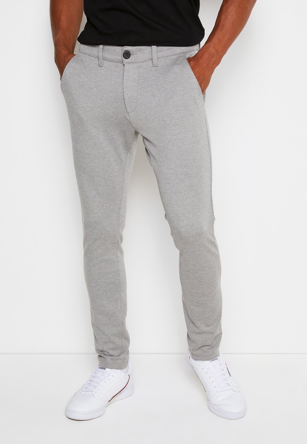 

Брюки PONTE ROMA PLAIN Denim Project, средний серый меланж