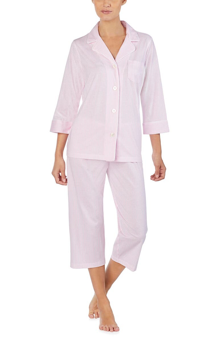 

Вязаная укороченная хлопковая пижама LAUREN RALPH LAUREN