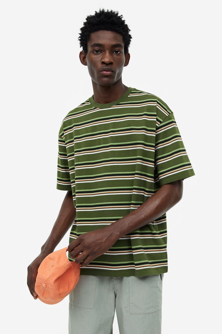 

Хлопковая футболка свободного кроя H&M