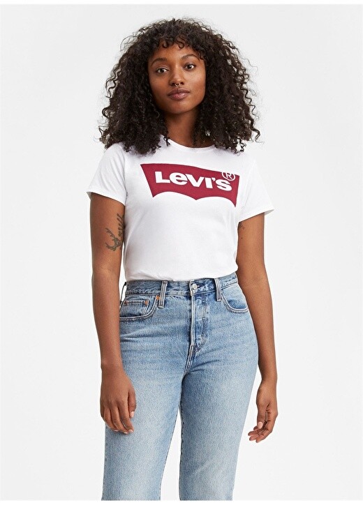

Женская рубашка с круглым вырезом и принтом Levis
