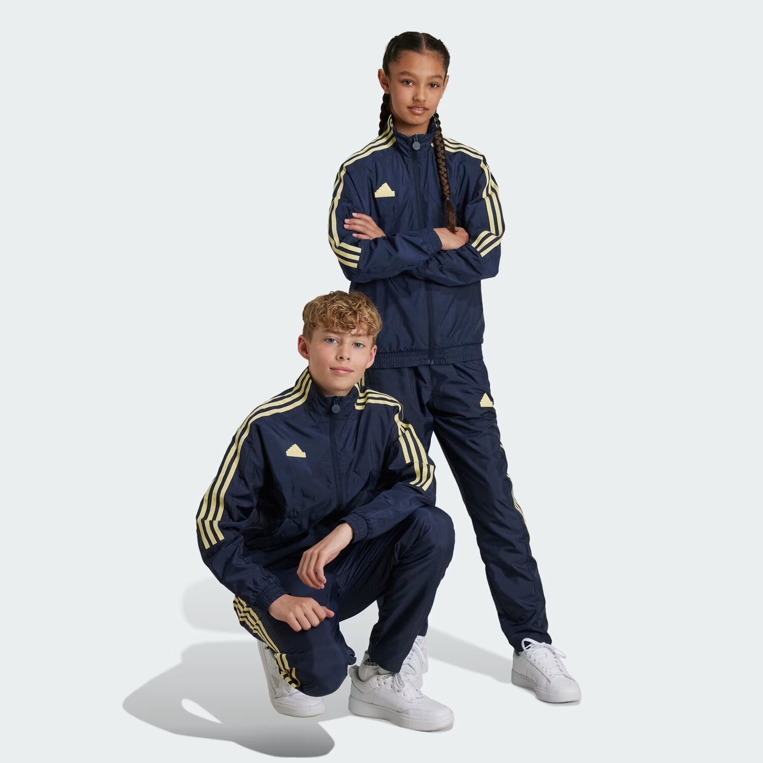 

Детские тканые брюки Tiro Adidas, цвет Legend Ink/Almost Yellow