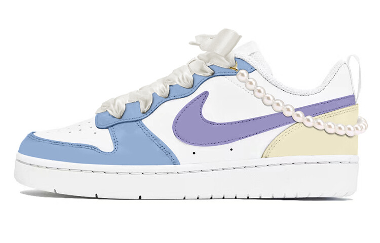 

Кроссовки Nike Court Borough Series Skateboarding Shoes Women's Low-top Violet/m/blue, синий