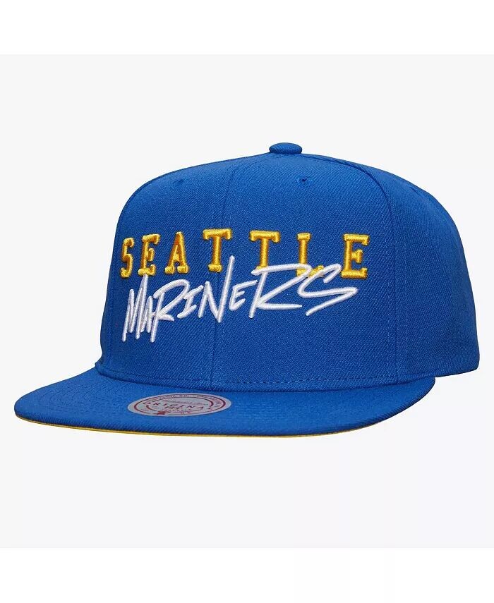 

Мужская кепка Snapback Royal Seattle Mariners Team с метками Mitchell & Ness, синий