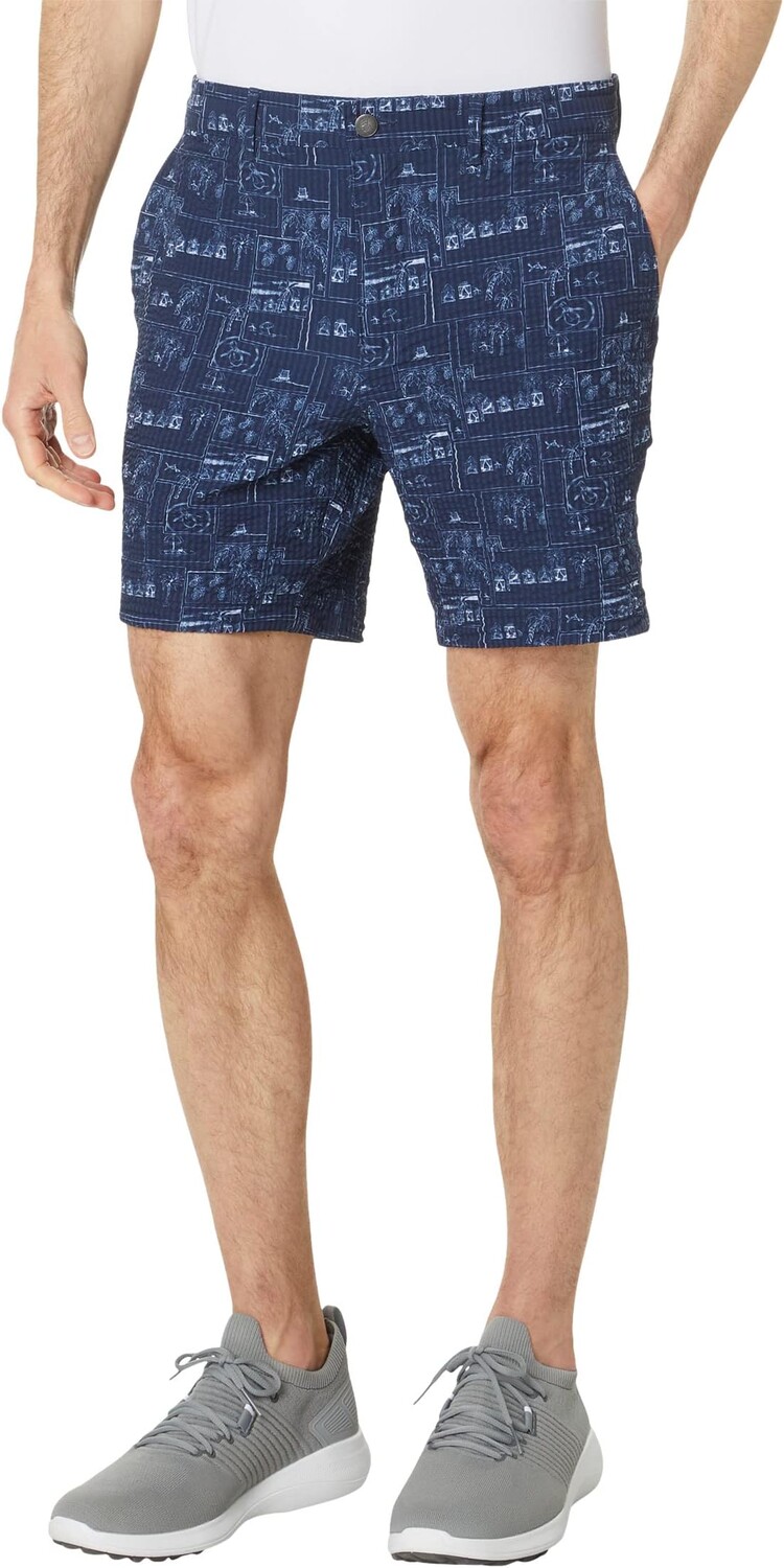 

Шорты из жатого хлопка Crossover Heritage Beach Club Original Penguin Golf, цвет Black Iris