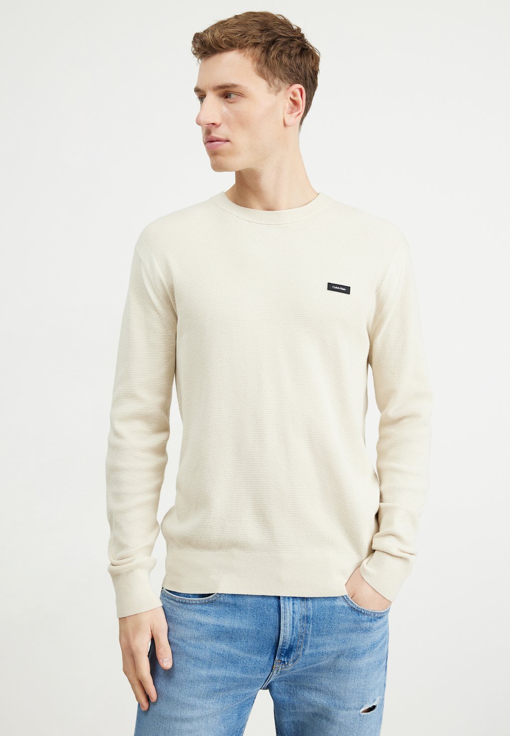Свитер Textured Sweater Calvin Klein, цвет stony beige