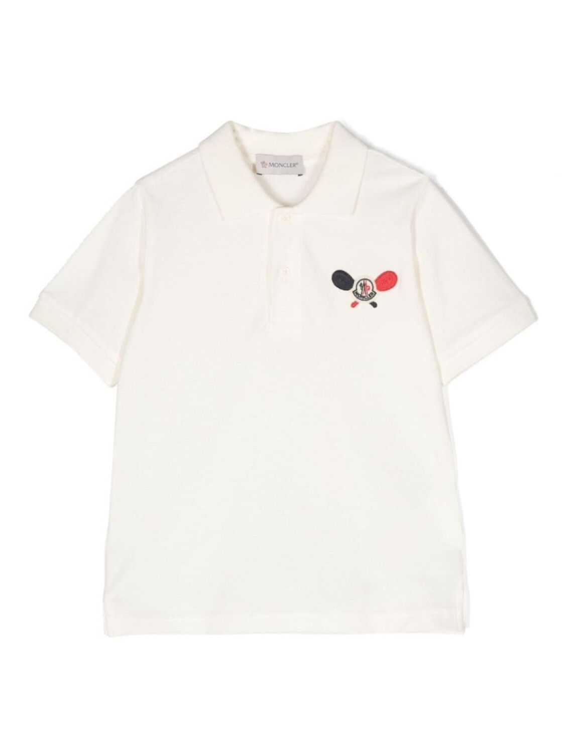

Moncler Enfant рубашка поло с нашивкой-логотипом, белый