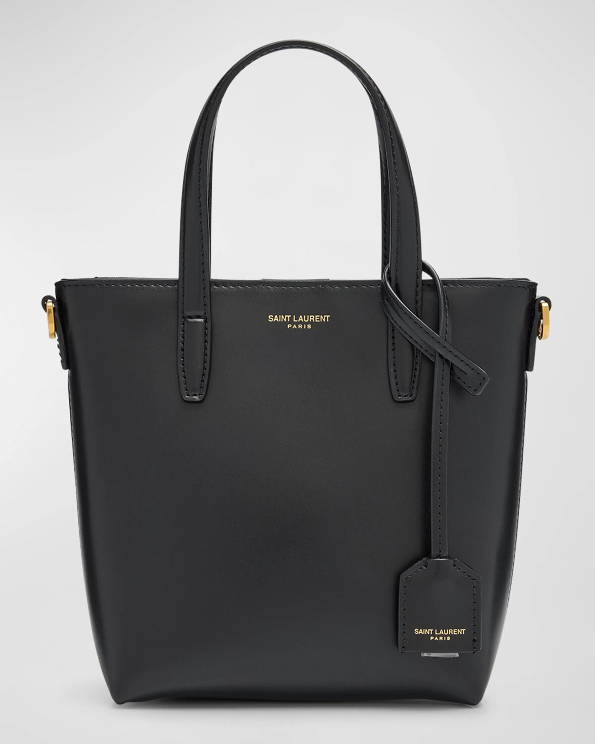

Игрушечная кожаная большая сумка для покупок Saint Laurent, цвет Black
