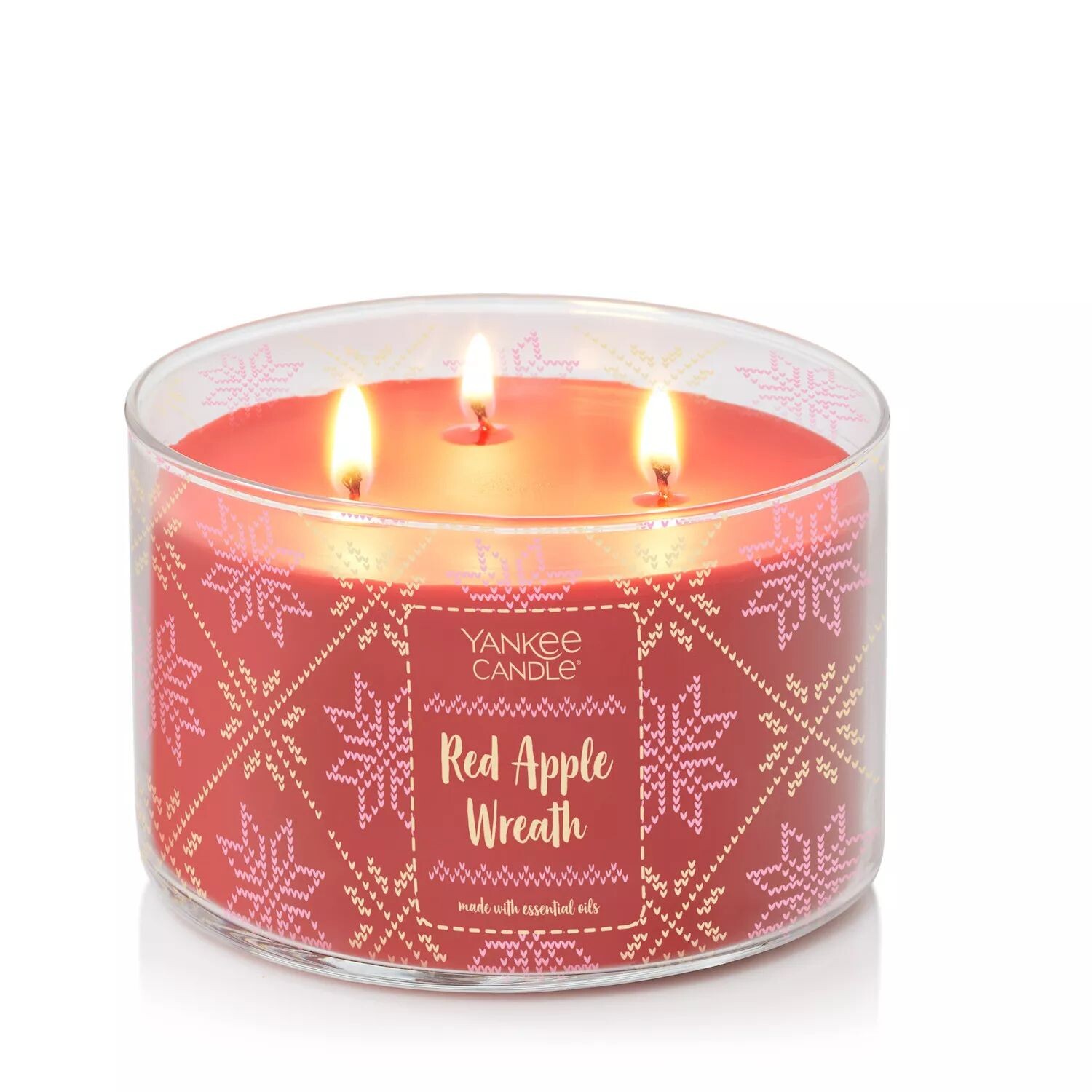 

Yankee Candle Red Apple Wreath Декоративная стаканная свеча с 3 фитилями