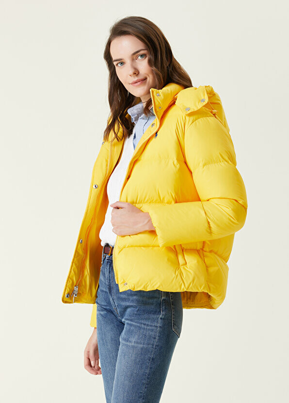 

Желтое пуховое пальто с капюшоном Polo Ralph Lauren, Желтый