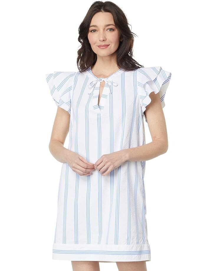 

Платье Vineyard Vines Harbor Vineyard Tunic, цвет Stripe/Neon Blue