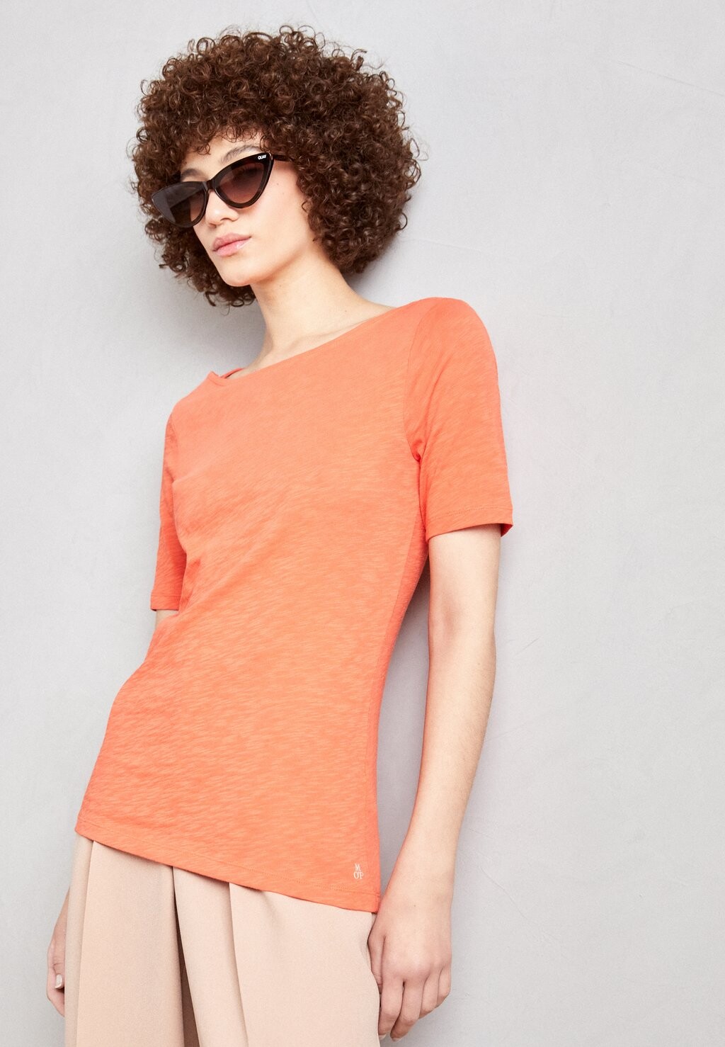 

Базовая футболка SHORT SLEEVE BOAT NECK Marc O'Polo, коричневый